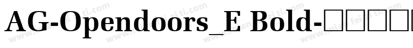 AG-Opendoors_E Bold字体转换